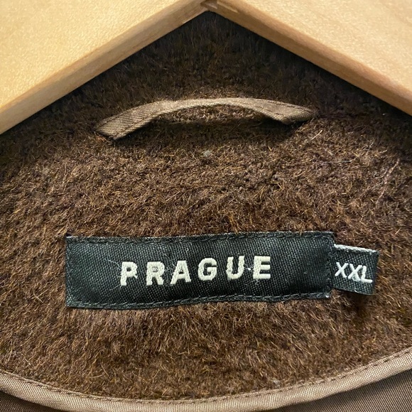 Prague Womens Wool Alpaca Long Coat Dark Brown Oversized Slouchy Relaxed Fit XXL - Picture 8 of 10